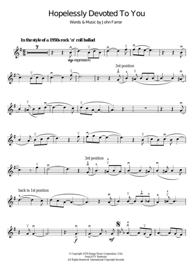Hopelessly Devoted To You (from Grease)