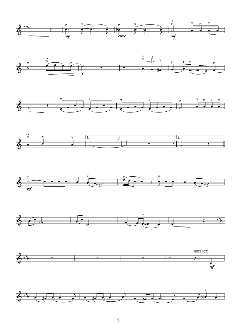 The Last Night Of The World (from Miss Saigon) Violin Solo scores gallery preview page 2