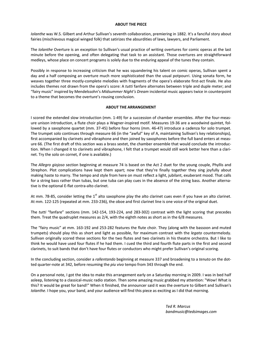 Iolanthe Overture Concert Band scores gallery preview page 2