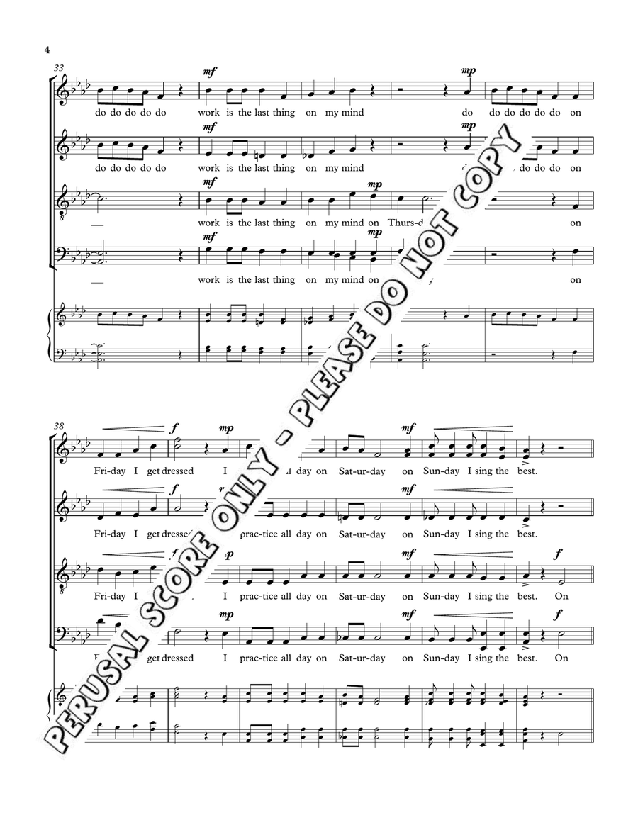 Risky Encores The Booklet 4-Part scores gallery preview page 5