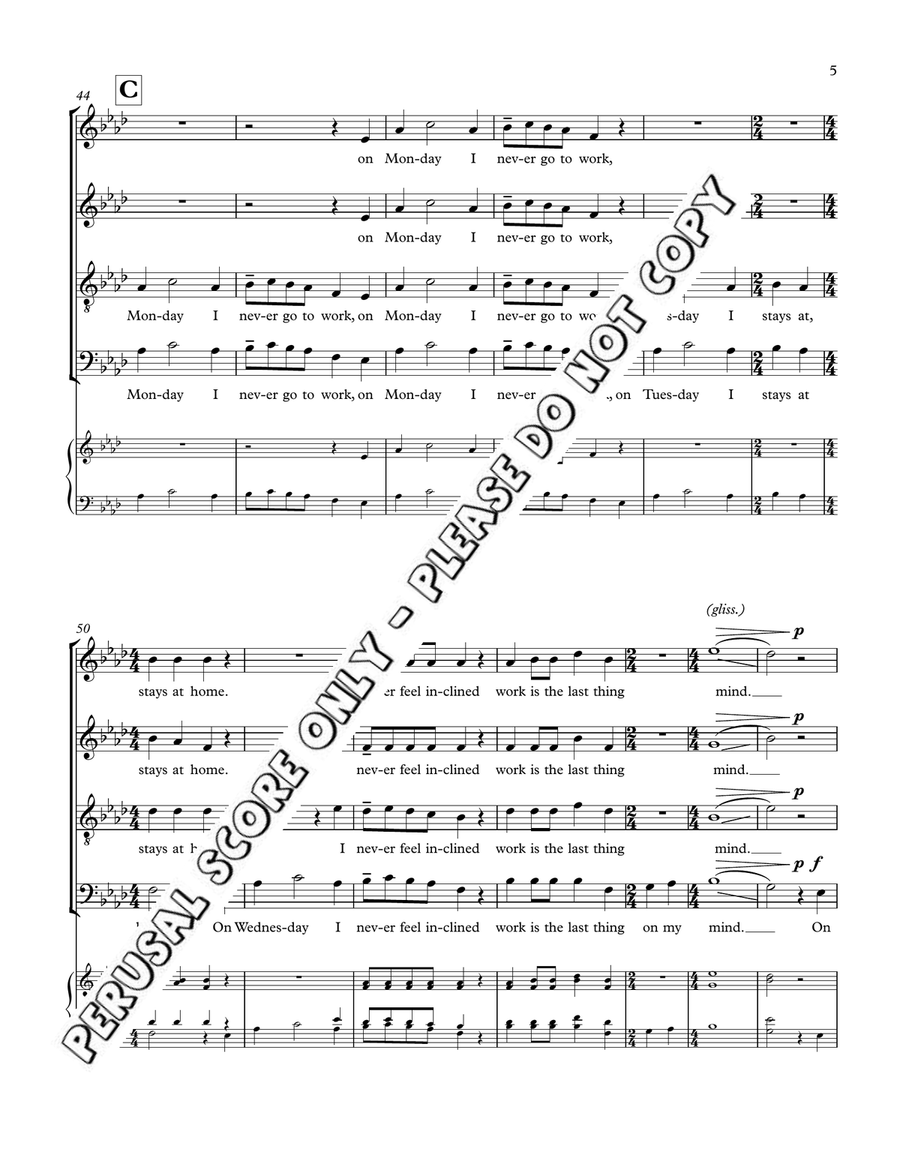 Risky Encores The Booklet 4-Part scores gallery preview page 6