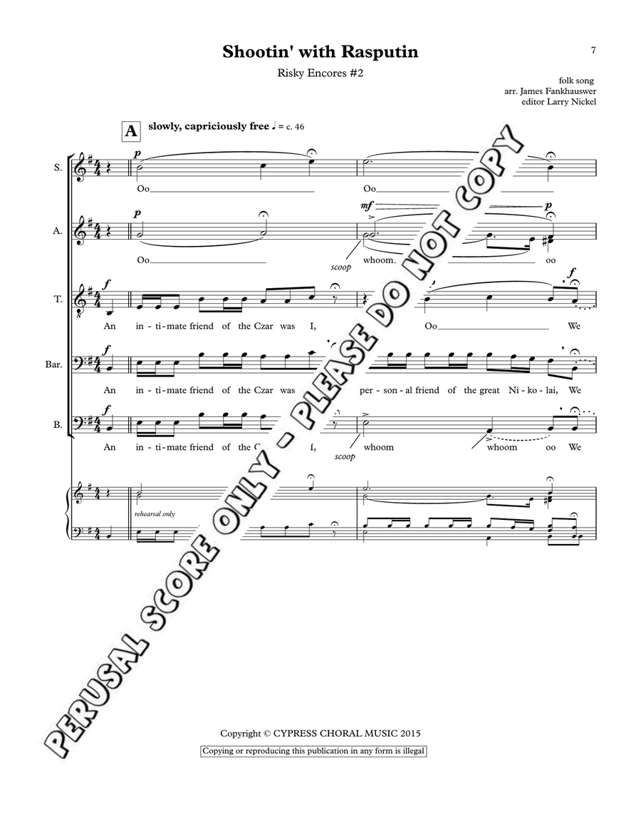 Risky Encores The Booklet 4-Part scores gallery preview page 8