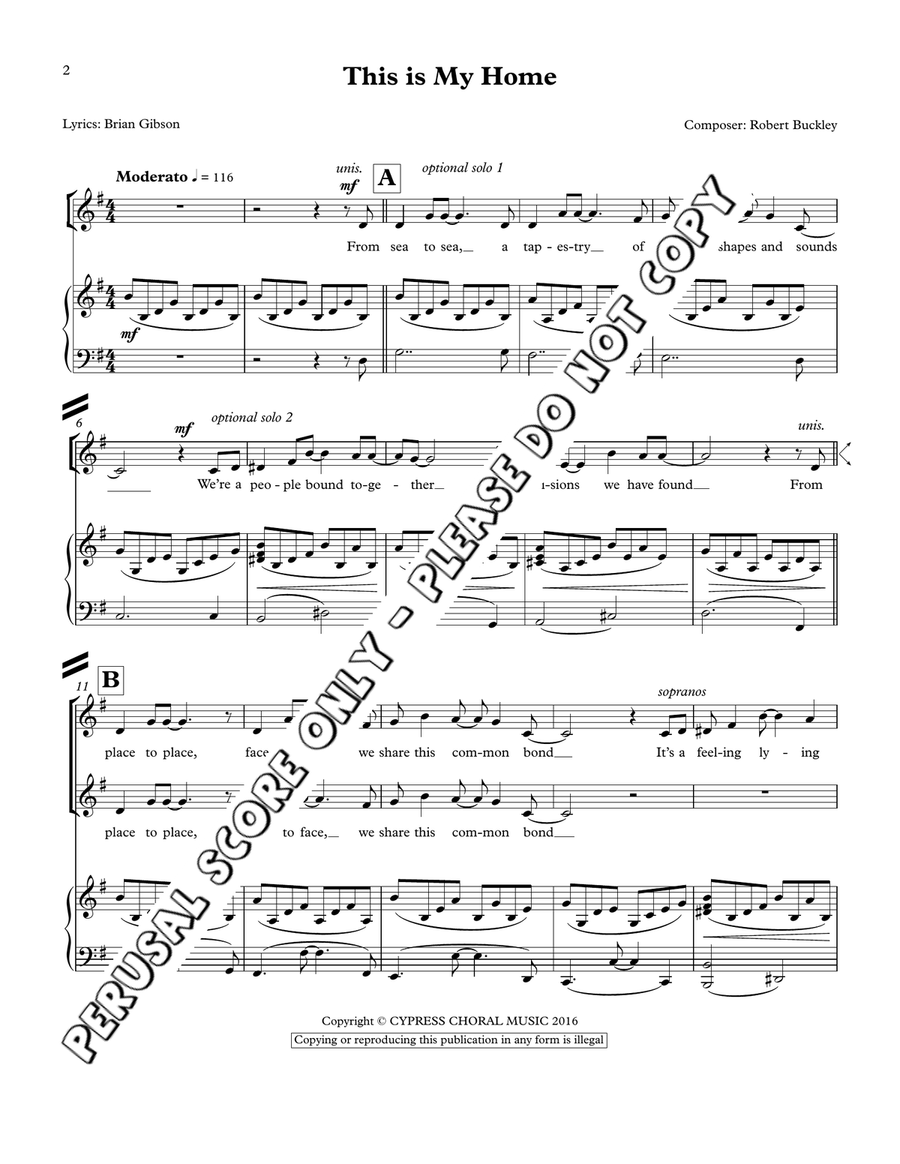 This Is My Home This Is My Home SSA scores gallery preview page 2