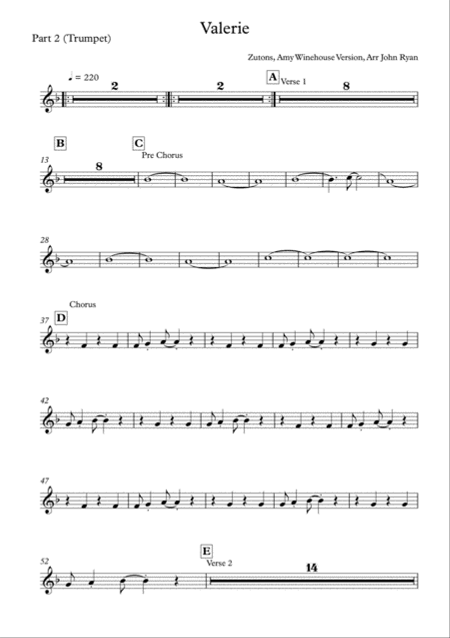 Valerie Tenor Saxophone scores gallery preview page 6