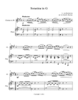 Sonata in G for Clarinet in Bb