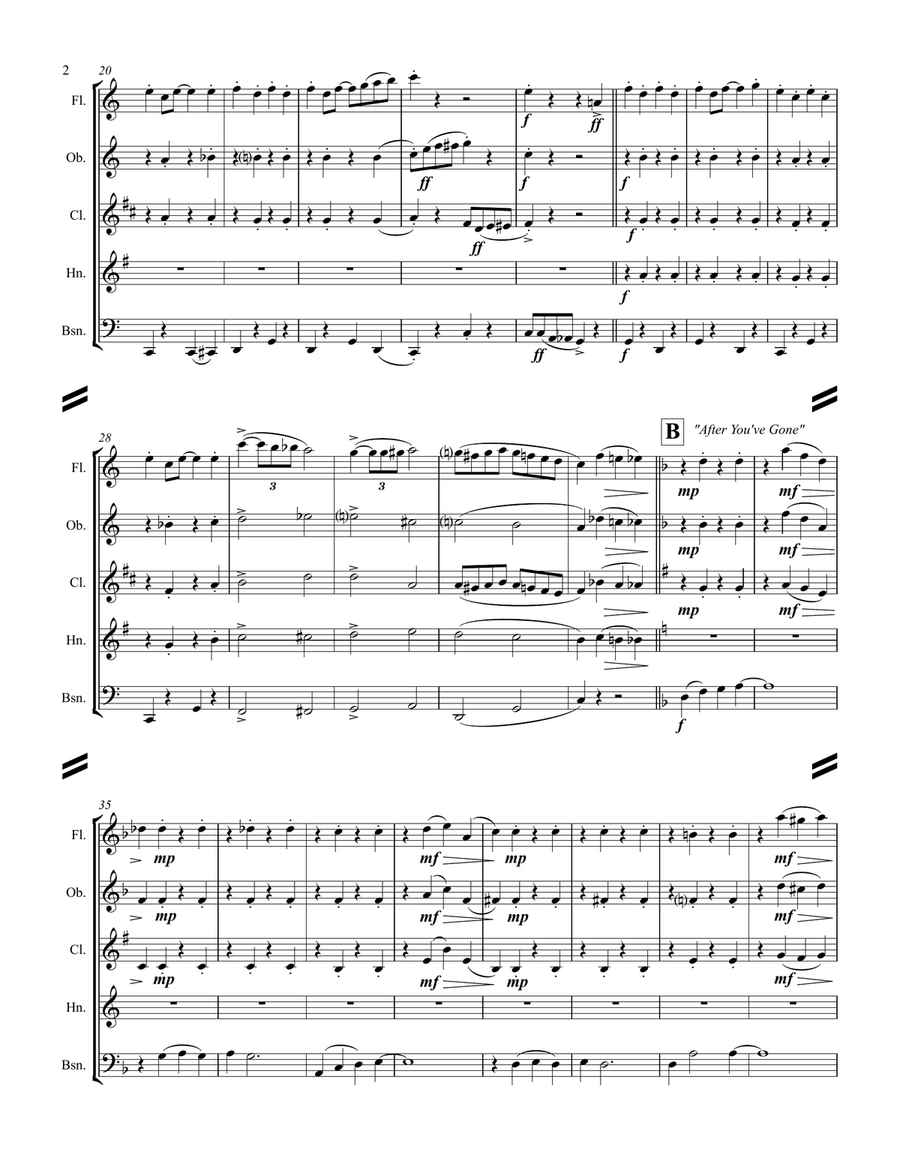 Dixieland Medley (for Woodwind Quintet) Dixieland Medley (for Woodwind Quintet) Woodwind Quintet scores gallery preview page 3