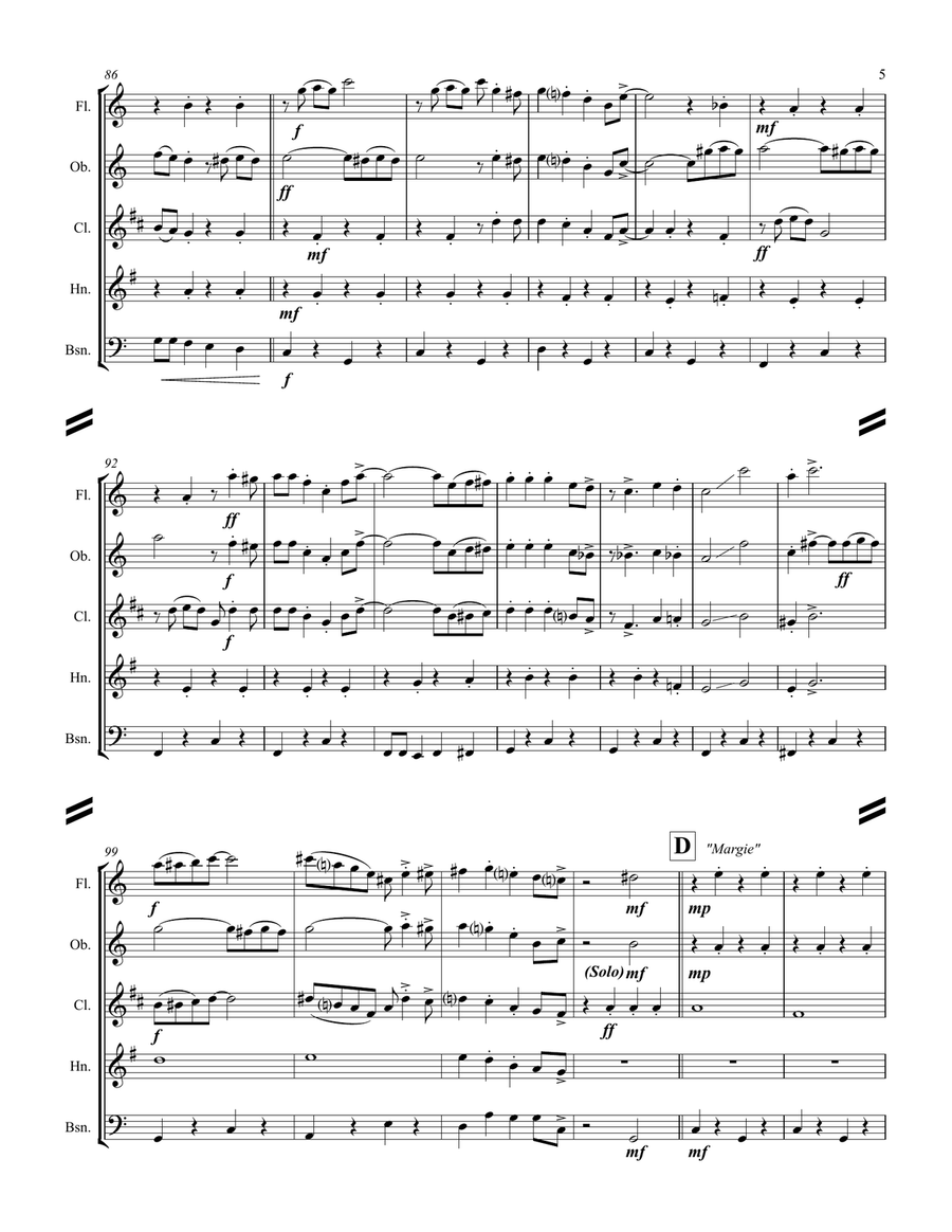 Dixieland Medley (for Woodwind Quintet) Dixieland Medley (for Woodwind Quintet) Woodwind Quintet scores gallery preview page 6