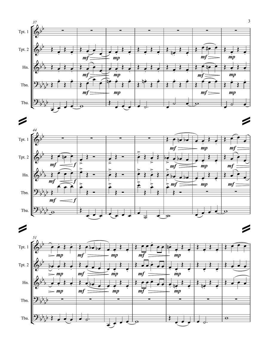 Dixieland Medley (for Brass Quintet) Dixieland Medley (for Brass Quintet) Brass Quintet scores gallery preview page 4