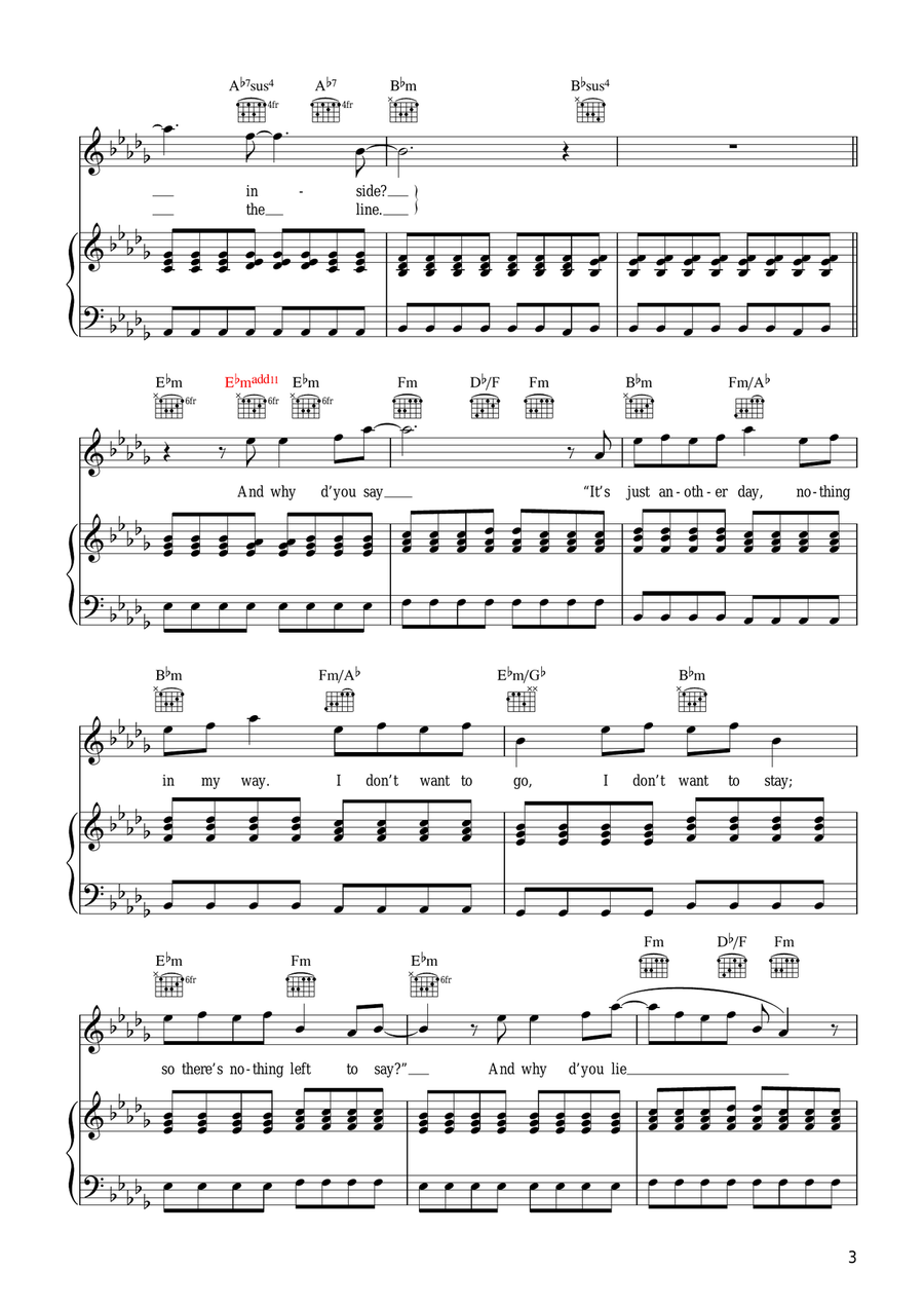Nothing In My Way Nothing In My Way Violin Solo scores gallery preview page 3