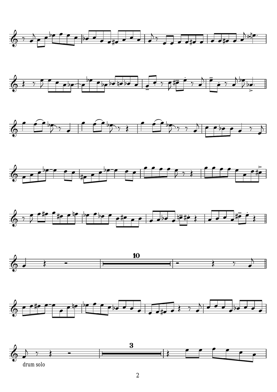 Straight No Chaser Trumpet Solo scores gallery preview page 2