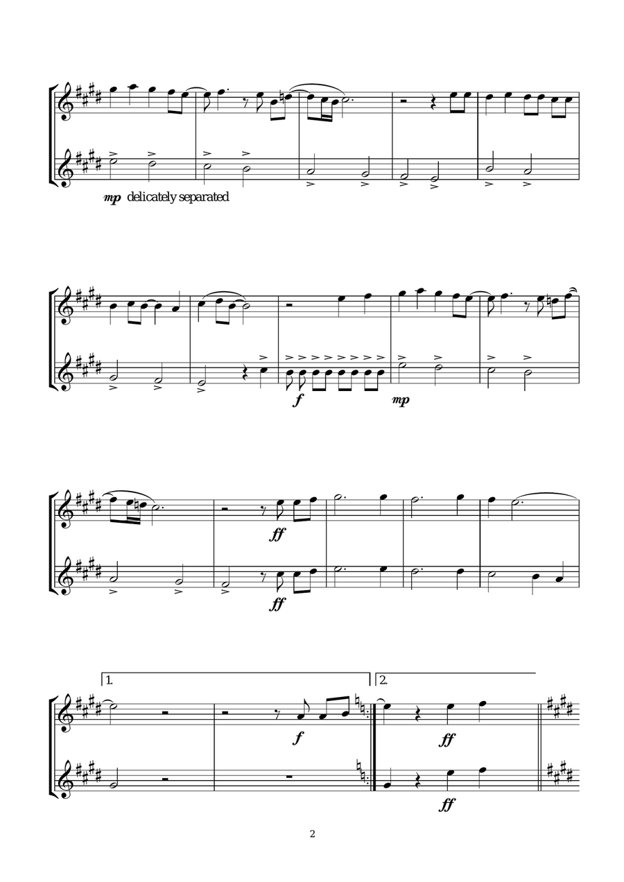 I Wish It Could Be Christmas Every Day Woodwind Duet scores gallery preview page 2
