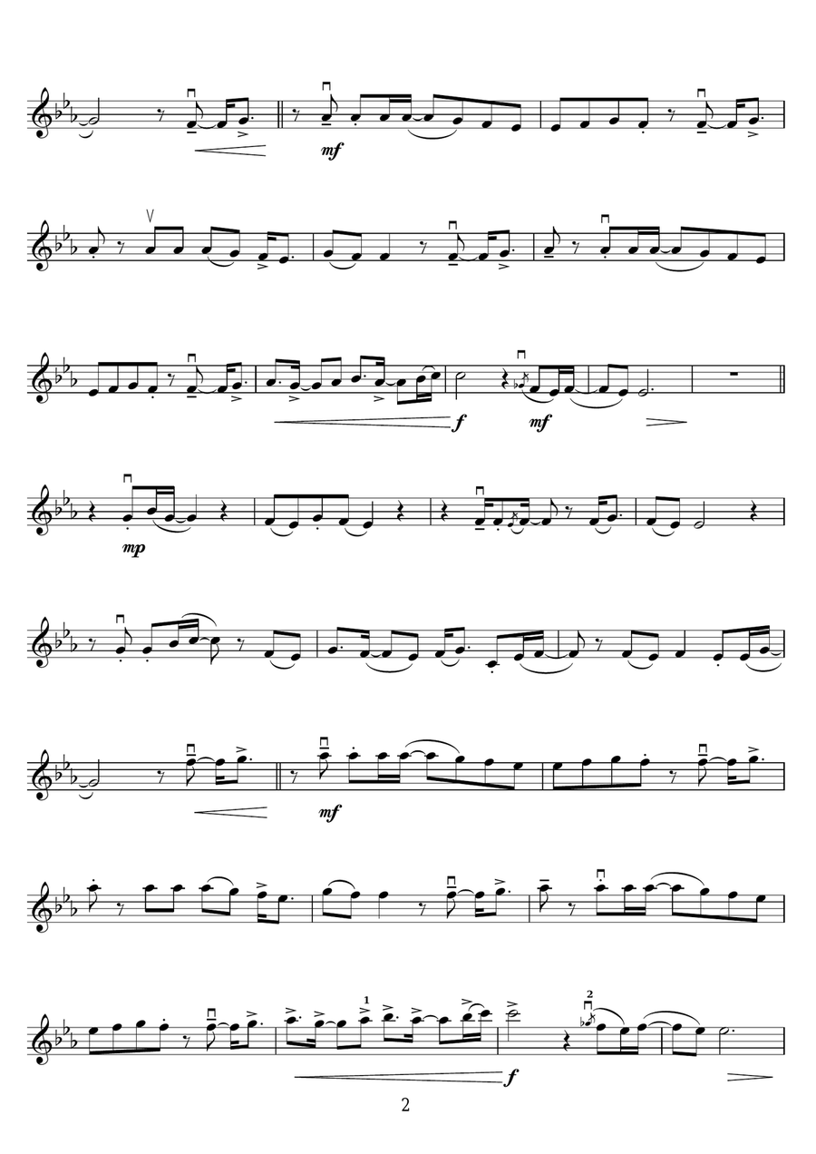 Eye Of The Tiger Eye Of The Tiger Violin Solo scores gallery preview page 2