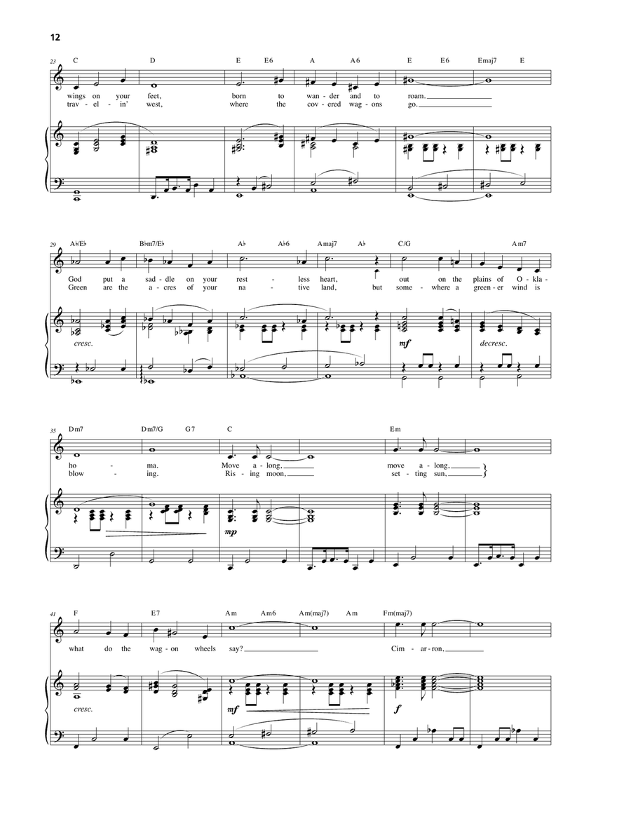 Cimarron Cimarron Piano, Vocal, Guitar scores gallery preview page 2