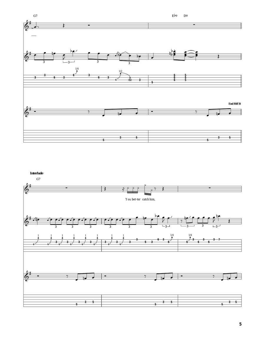 Evil (Is Going On) Evil (Is Going On) Acoustic Guitar scores gallery preview page 5