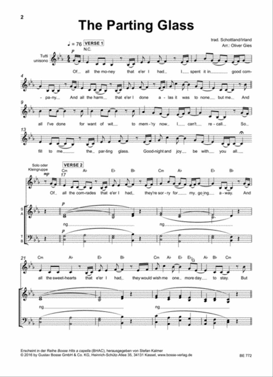 The Parting Glass 4-Part scores gallery preview page 2