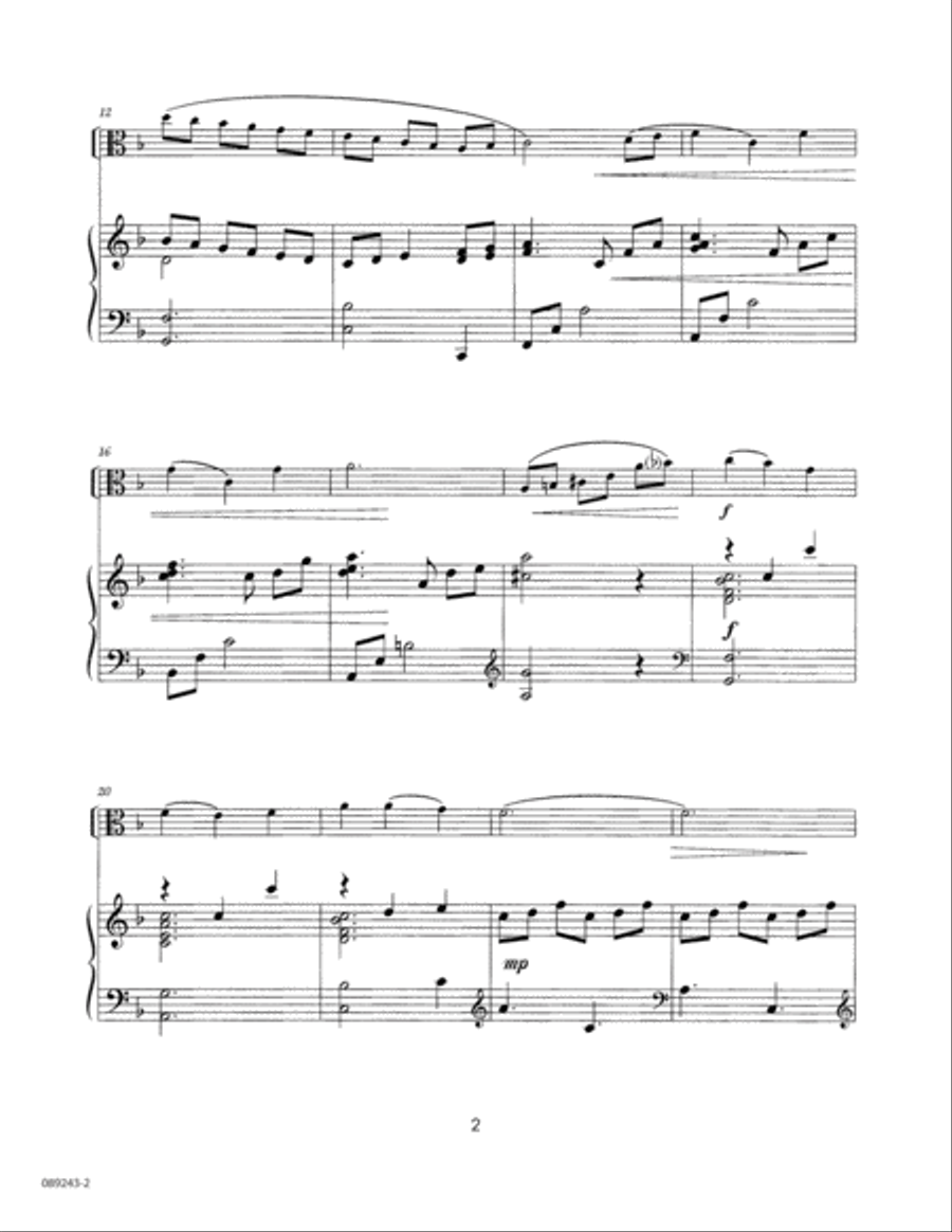To God Be The Glory - Viola Solo Piano scores gallery preview page 2