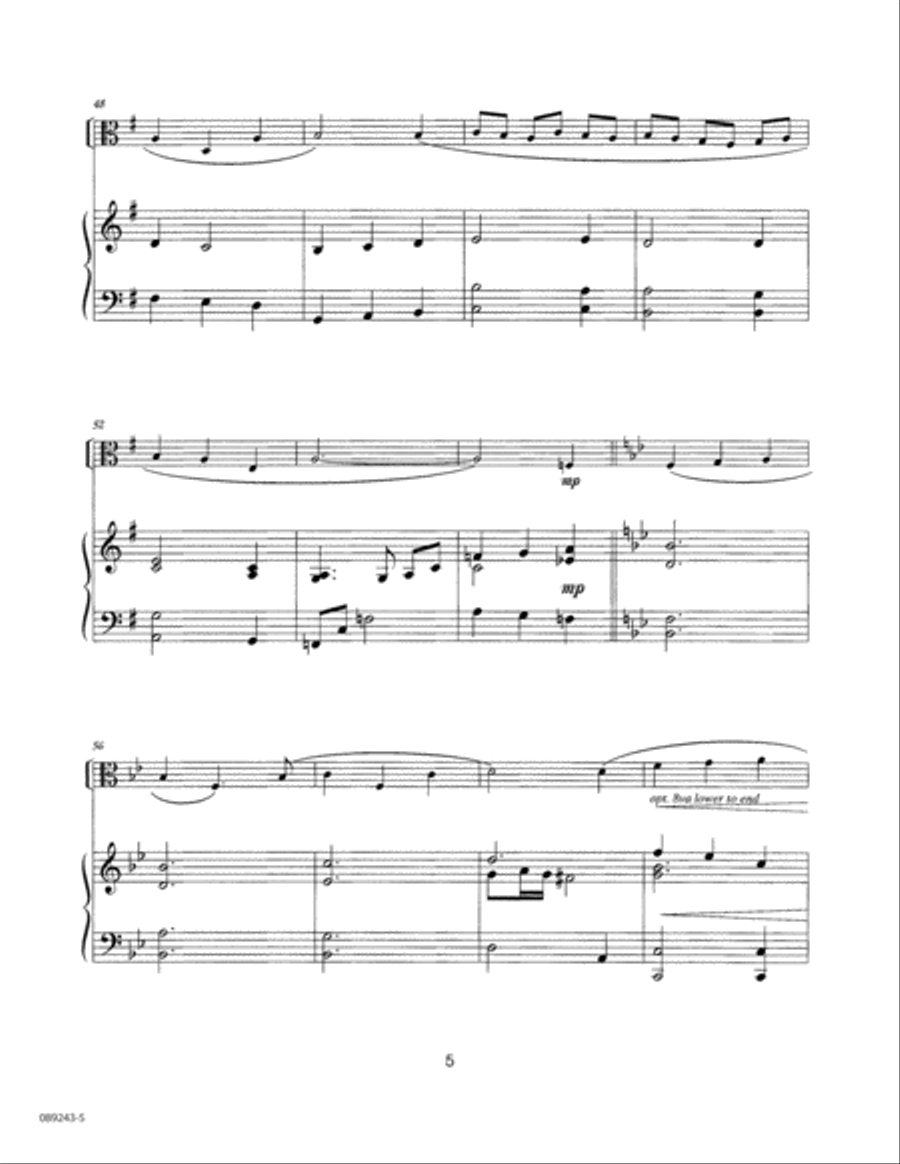 To God Be The Glory - Viola Solo Piano scores gallery preview page 5