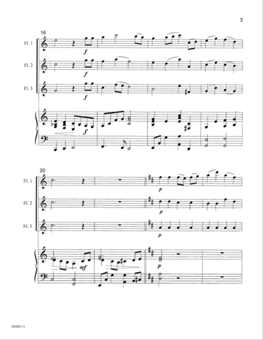 Savior, like a Shepherd Lead Us - Flute Trio Woodwind Ensemble scores gallery preview page 3