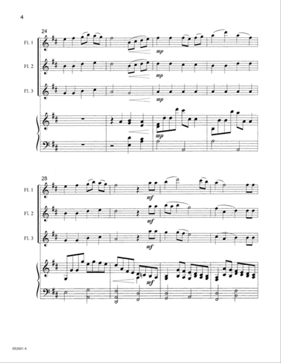 Savior, like a Shepherd Lead Us - Flute Trio Woodwind Ensemble scores gallery preview page 4