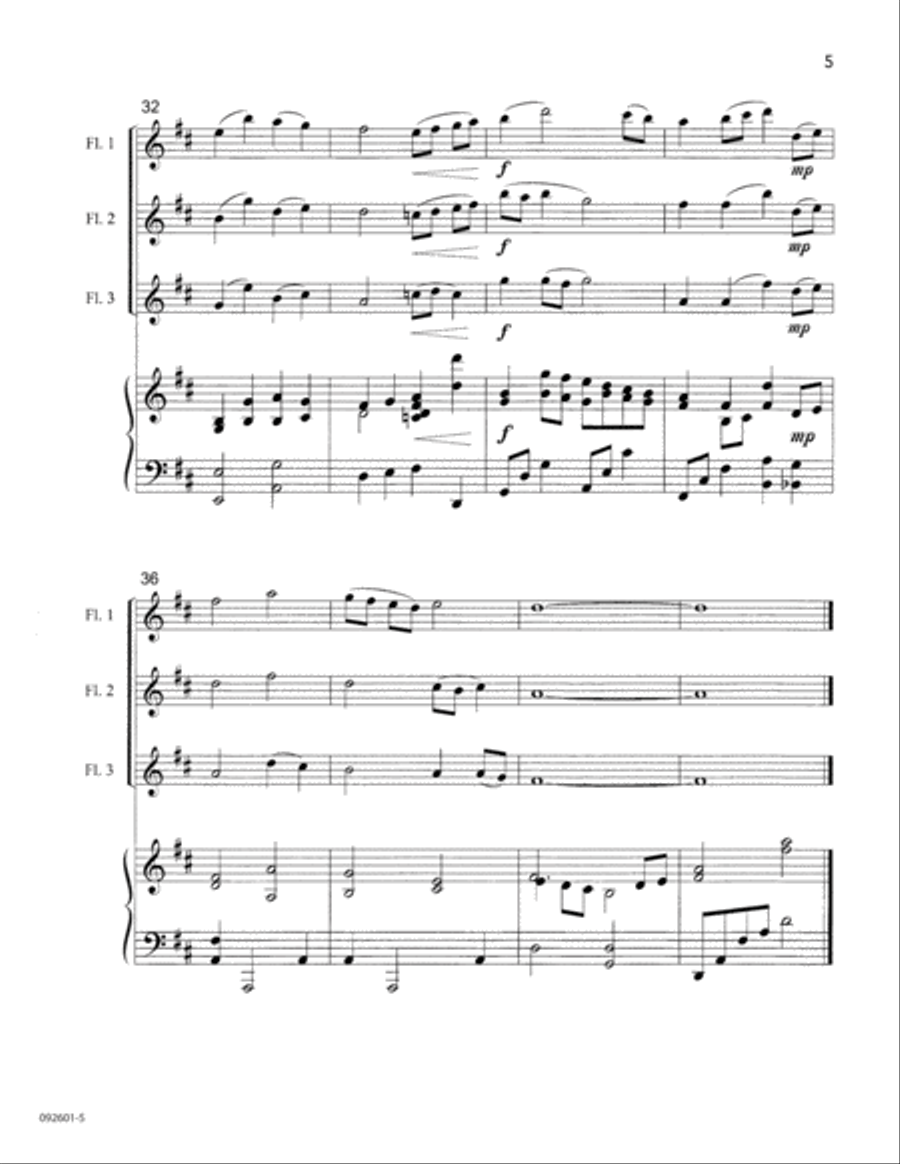 Savior, like a Shepherd Lead Us - Flute Trio Woodwind Ensemble scores gallery preview page 5
