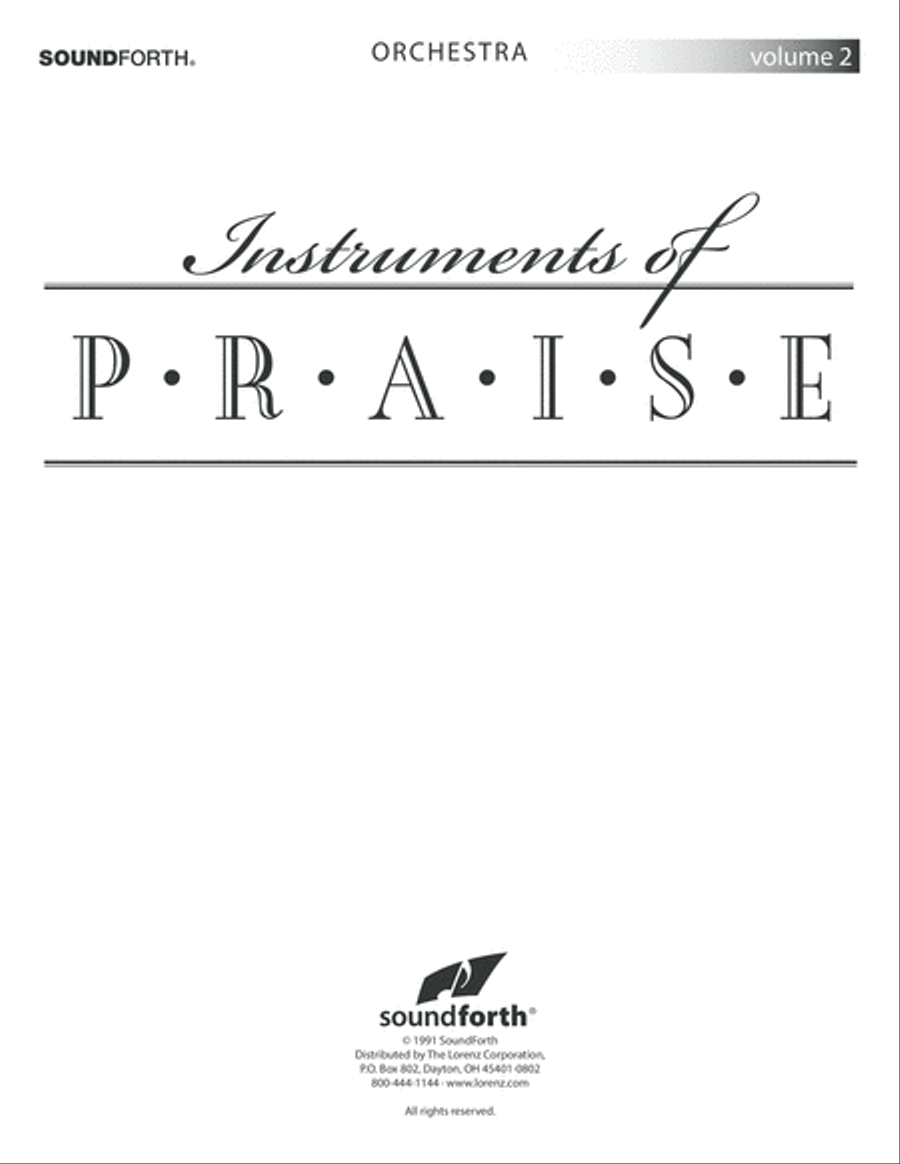 Instruments of Praise, Vol. 2: Cello/Double Bass - Score and insert (Digital Dow Double Bass scores gallery preview page 1