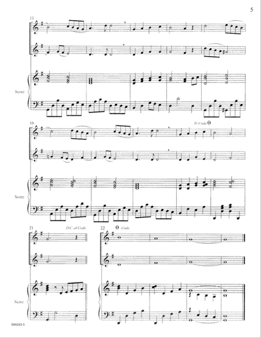Instruments of Praise, Vol. 2: Cello/Double Bass - Score and insert (Digital Dow Double Bass scores gallery preview page 5