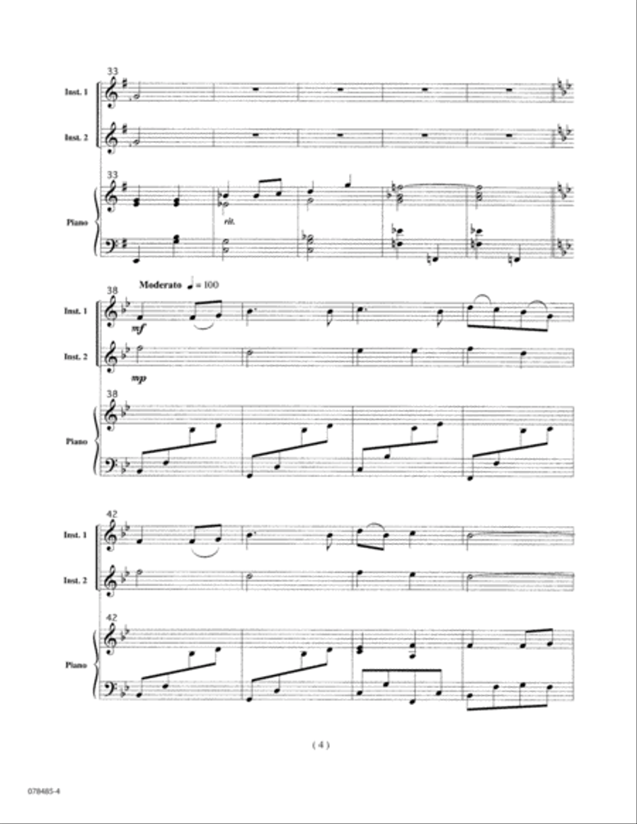Brethren, We Have Met to Worship - Violin Violin Solo scores gallery preview page 4