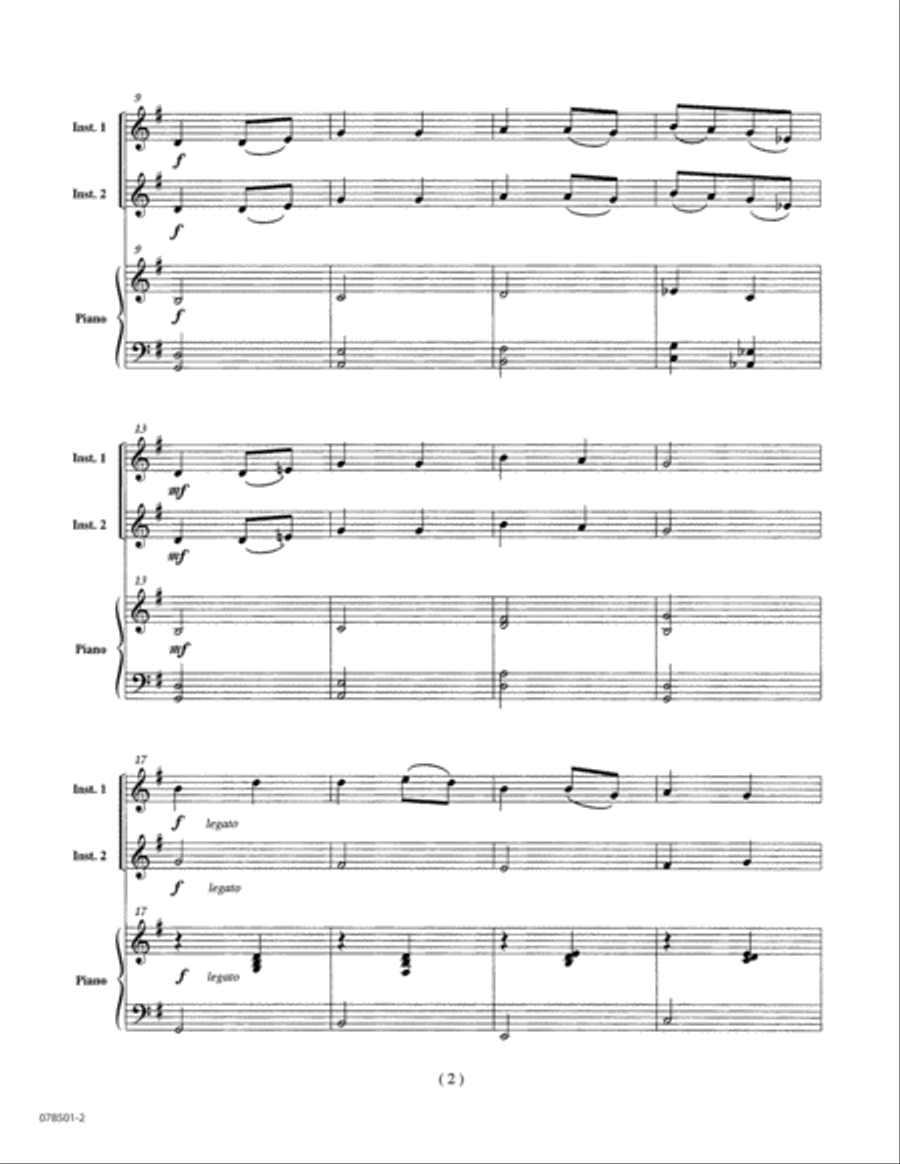 Brethren, We Have Met to Worship - Cello Piano scores gallery preview page 2