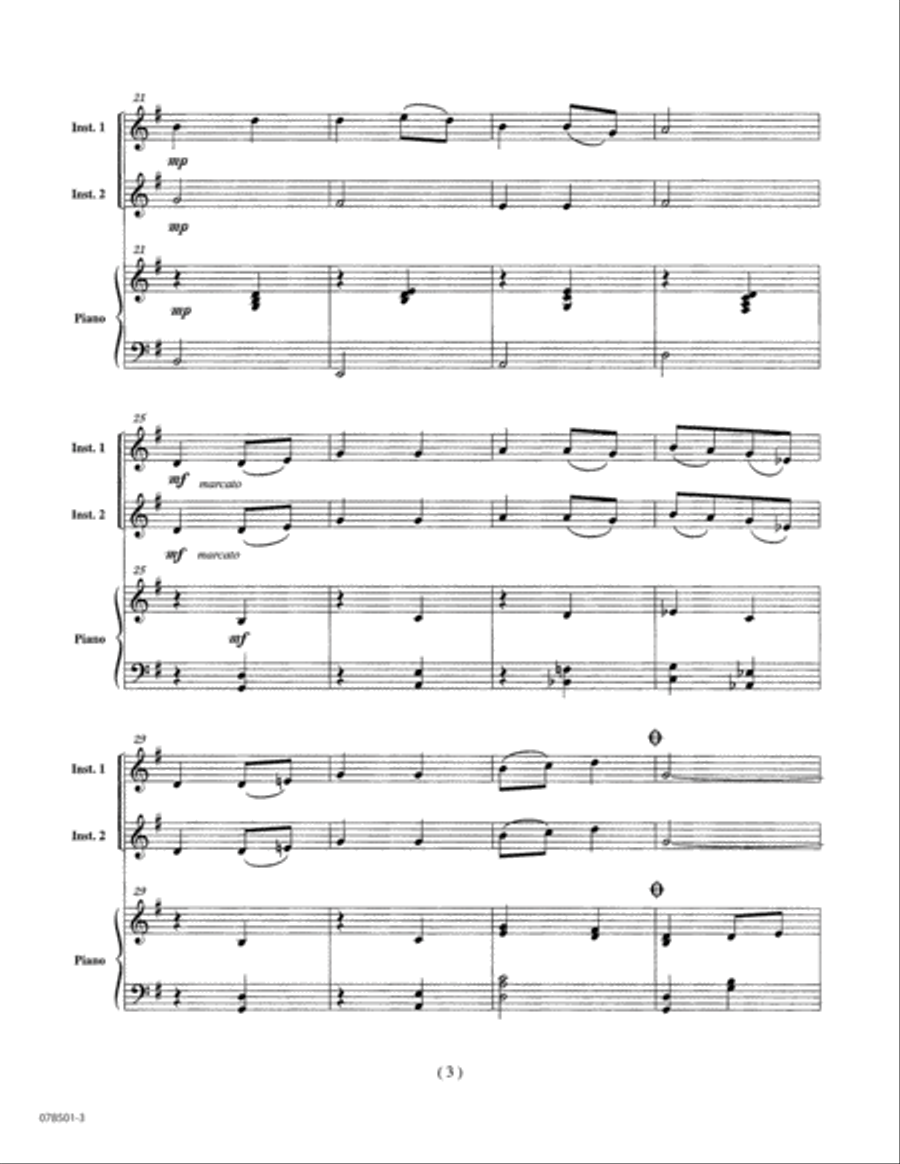 Brethren, We Have Met to Worship - Cello Piano scores gallery preview page 3