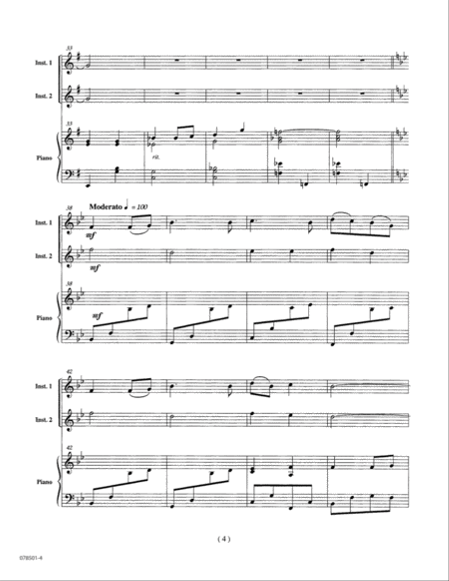 Brethren, We Have Met to Worship - Cello Piano scores gallery preview page 4