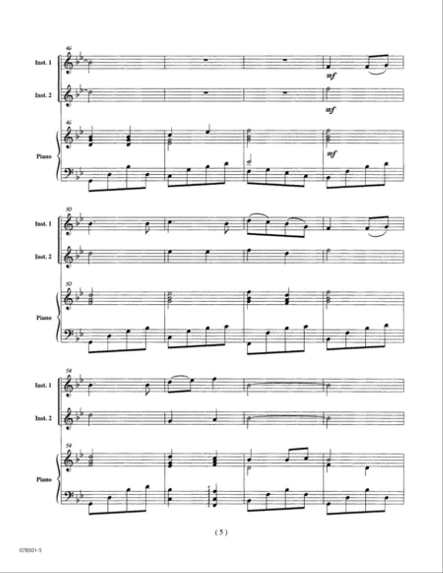 Brethren, We Have Met to Worship - Cello Piano scores gallery preview page 5
