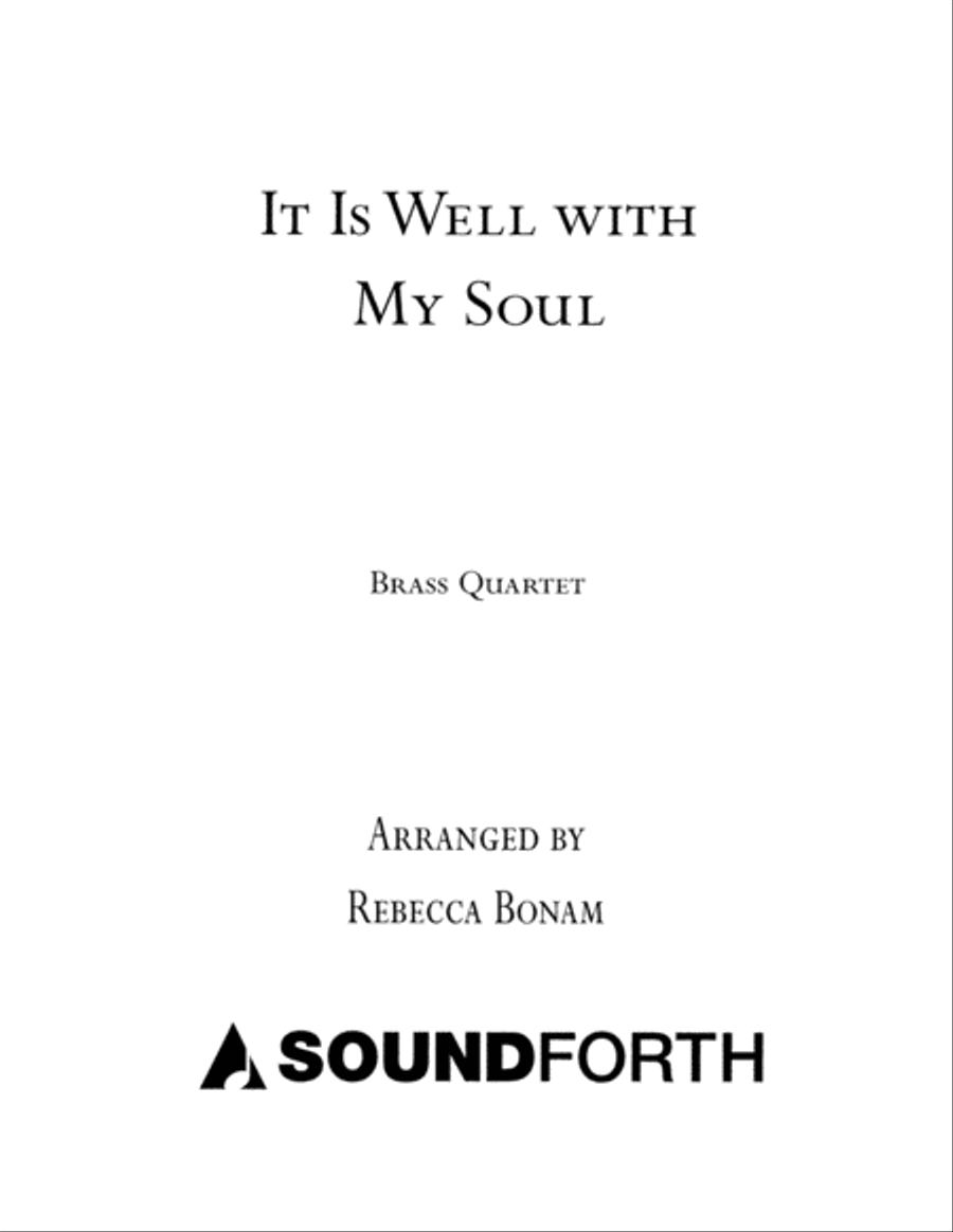 It Is Well With My Soul Brass Quartet scores gallery preview page 1