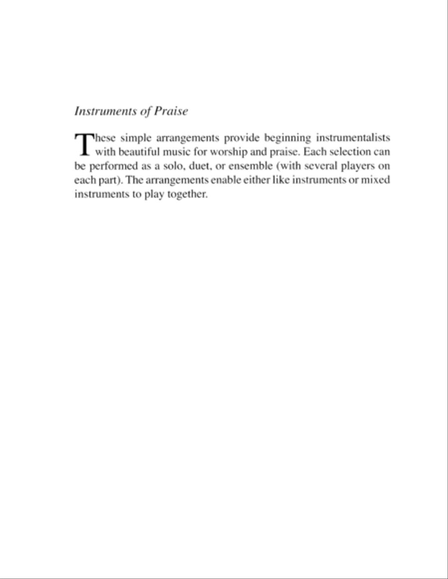 Instruments of Praise, Vol. 2: Violin - Score and Parts (Digital Download) Violin Solo scores gallery preview page 2