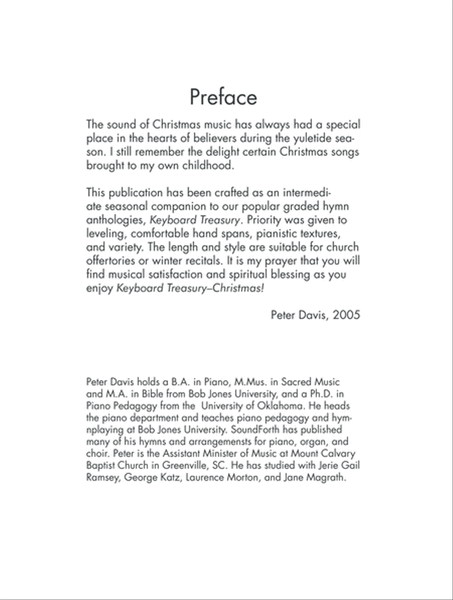 Keyboard Treasury Christmas Piano Solo scores gallery preview page 3