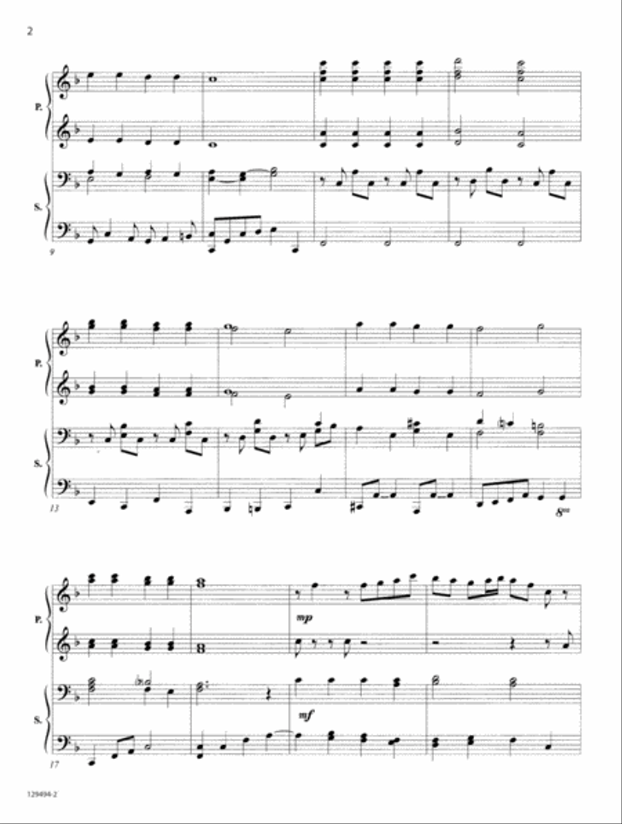 Like a River Glorious (Digital Download) 1 Piano, 4-Hands scores gallery preview page 6