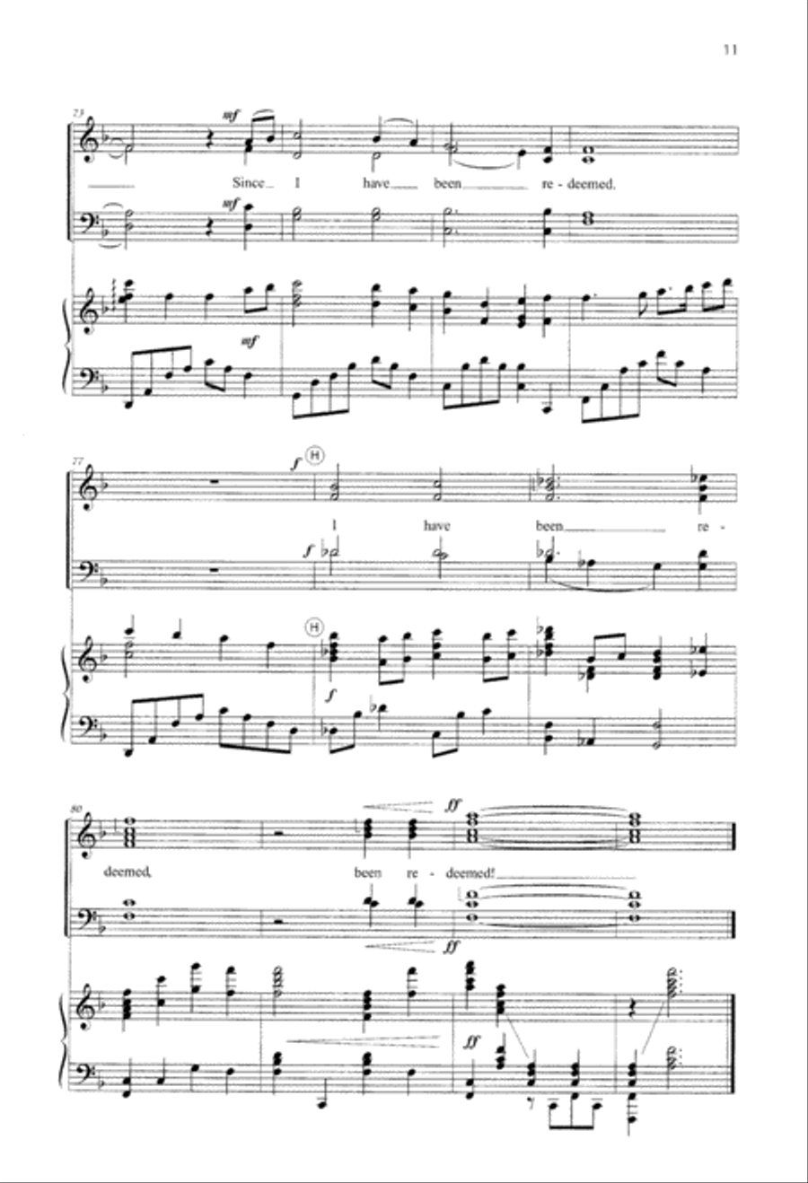 Since I Have Been Redeemed (Digital Download) 4-Part scores gallery preview page 11