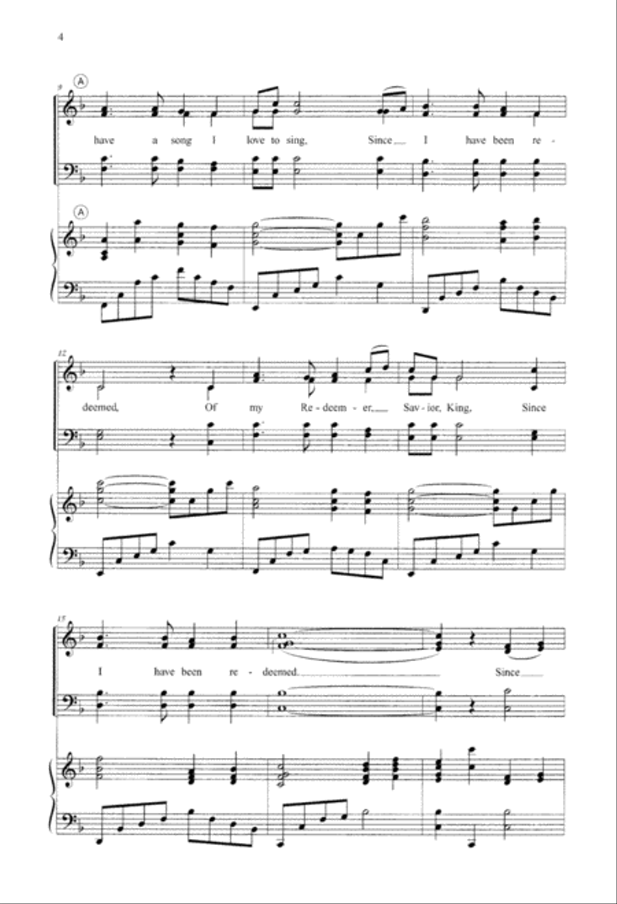 Since I Have Been Redeemed (Digital Download) 4-Part scores gallery preview page 4