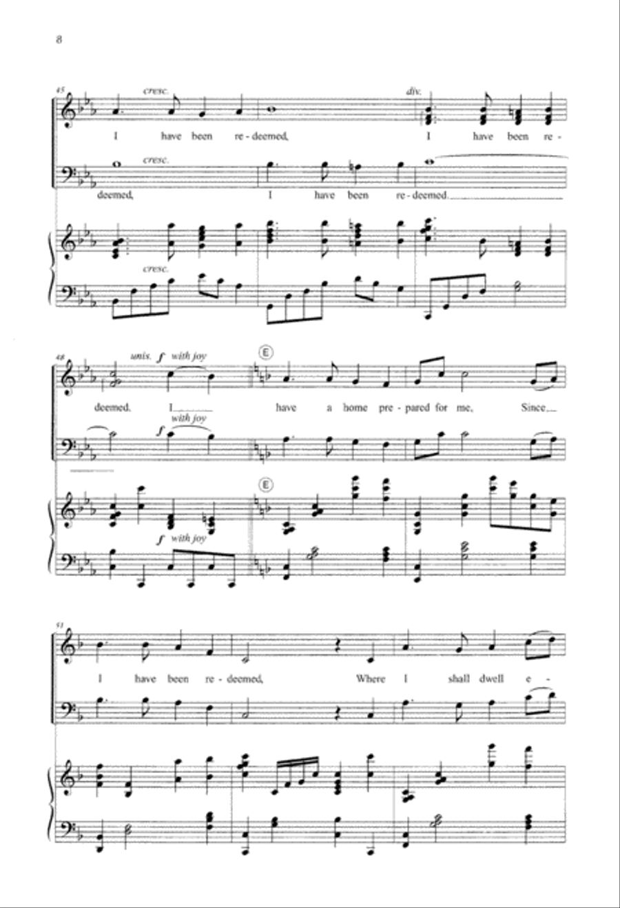 Since I Have Been Redeemed (Digital Download) 4-Part scores gallery preview page 8