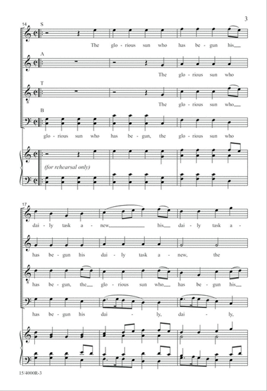 Three Billings Pieces (Digital Download) 4-Part scores gallery preview page 3