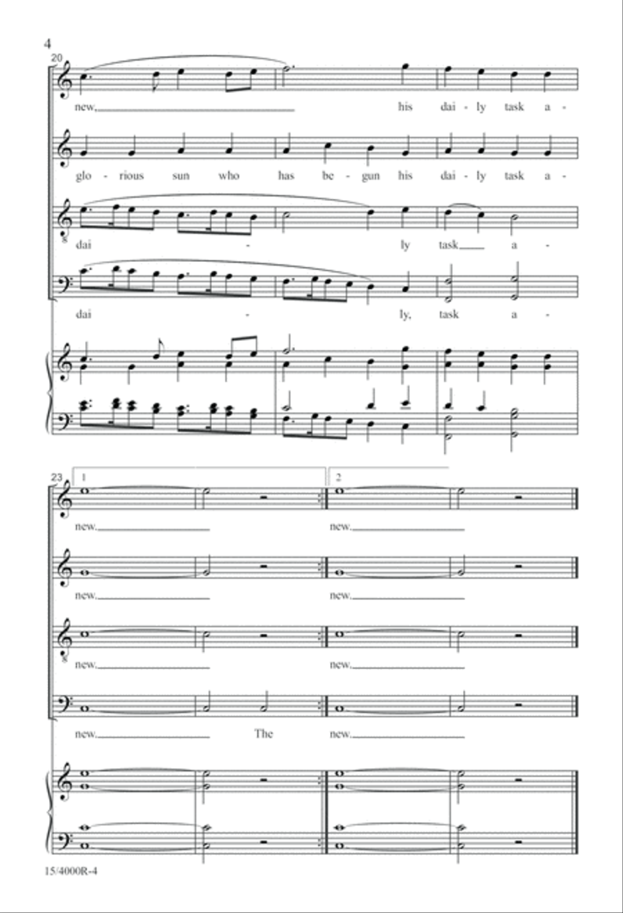 Three Billings Pieces (Digital Download) 4-Part scores gallery preview page 4