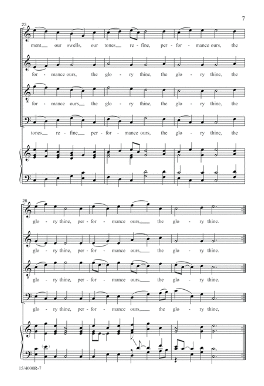 Three Billings Pieces (Digital Download) 4-Part scores gallery preview page 7
