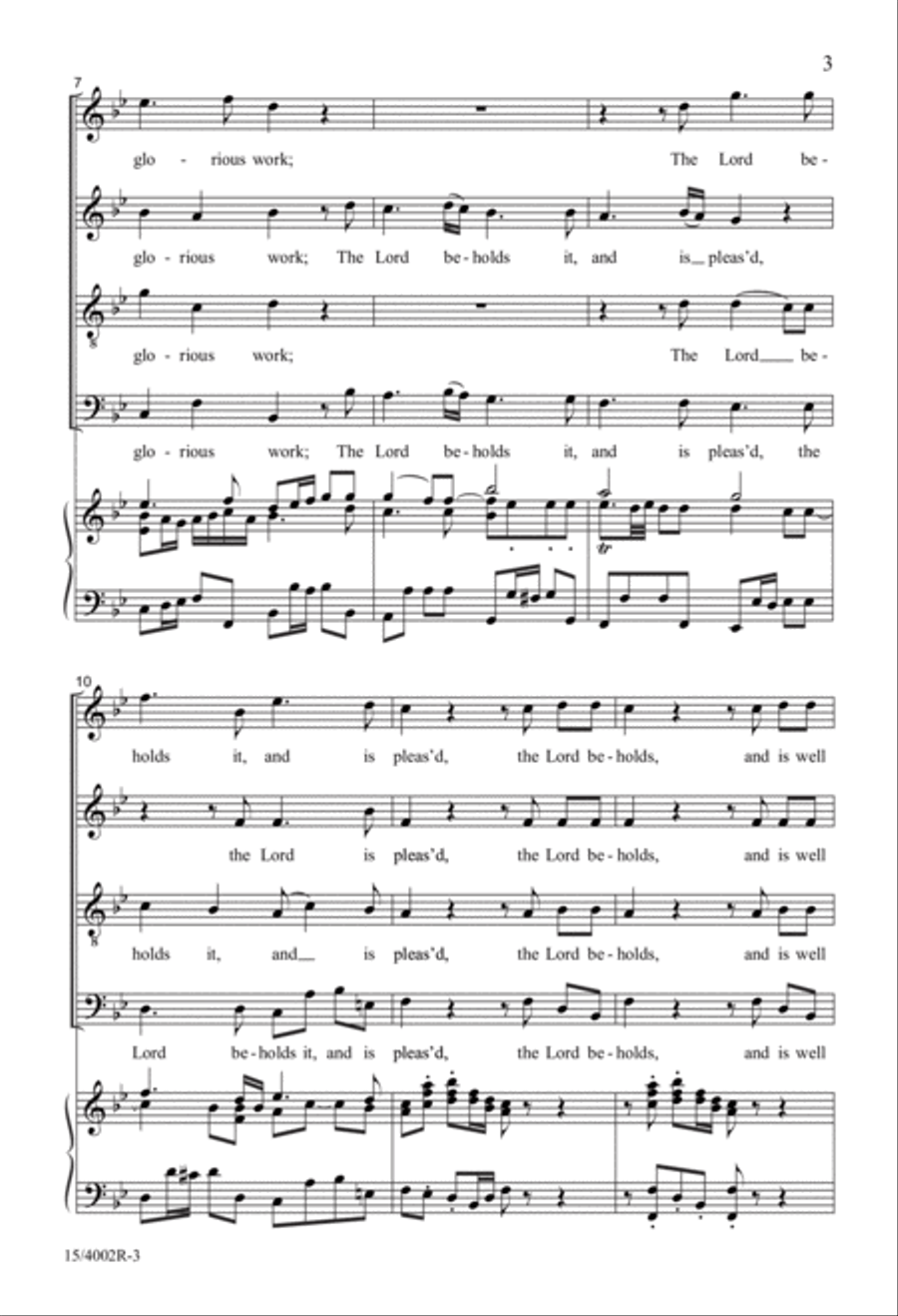 Achieved Is the Glorious Work (Digital Download) 4-Part scores gallery preview page 3