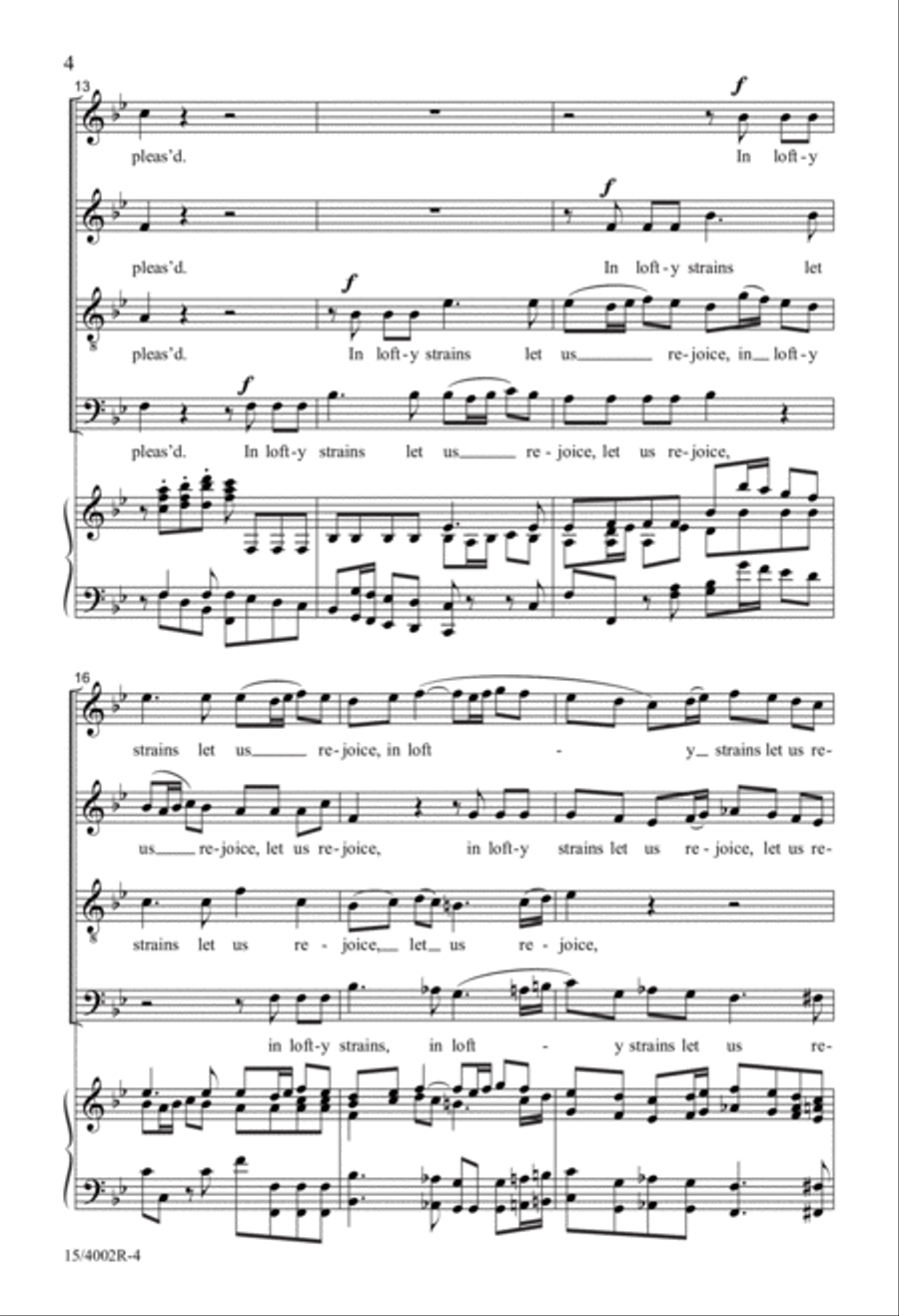 Achieved Is the Glorious Work (Digital Download) 4-Part scores gallery preview page 4