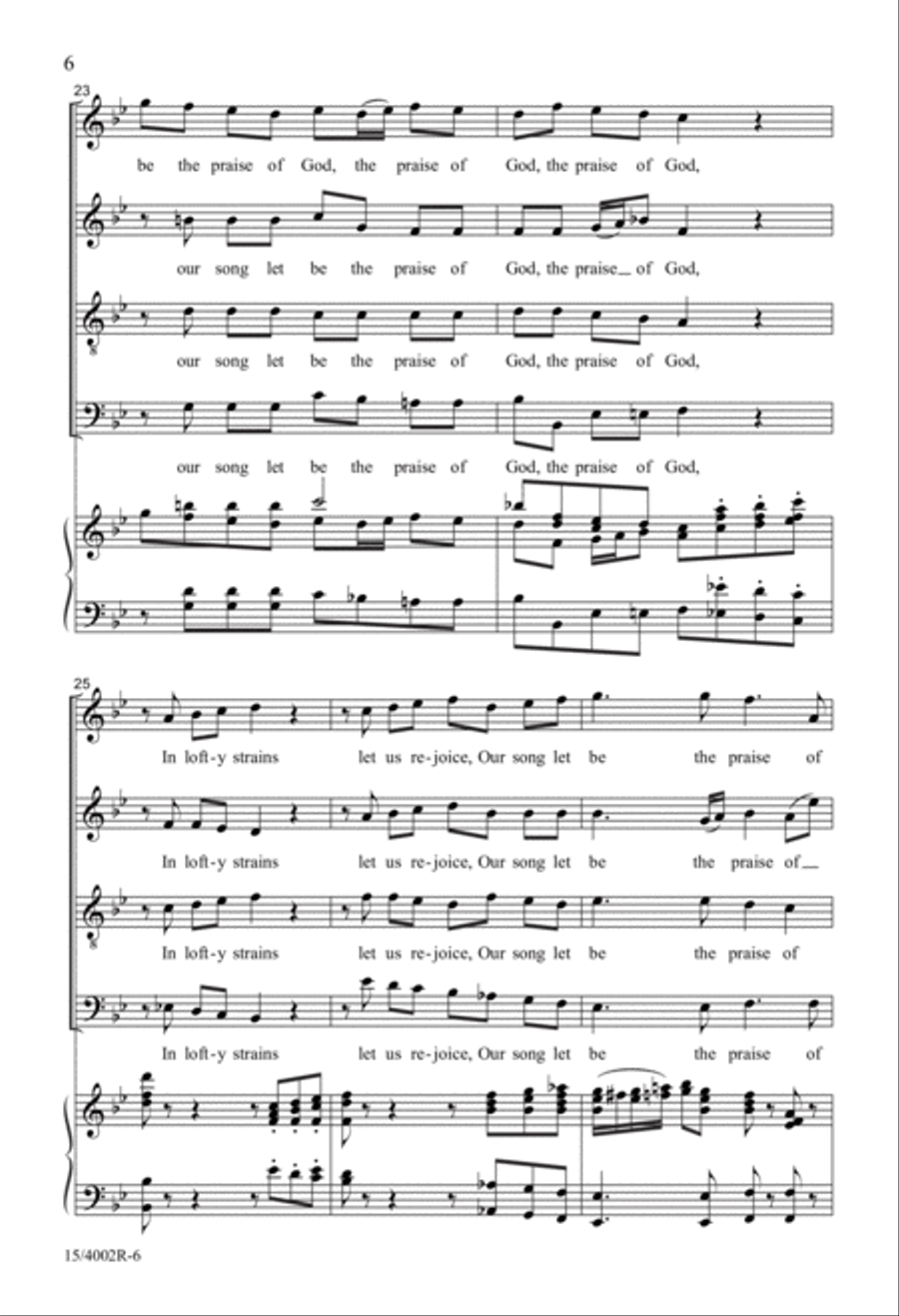 Achieved Is the Glorious Work (Digital Download) 4-Part scores gallery preview page 6