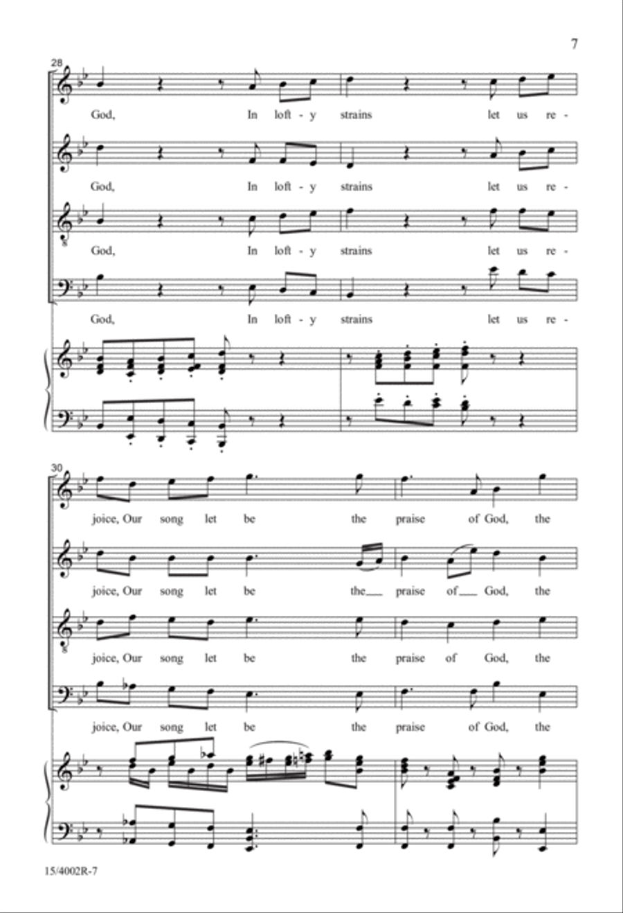 Achieved Is the Glorious Work (Digital Download) 4-Part scores gallery preview page 7