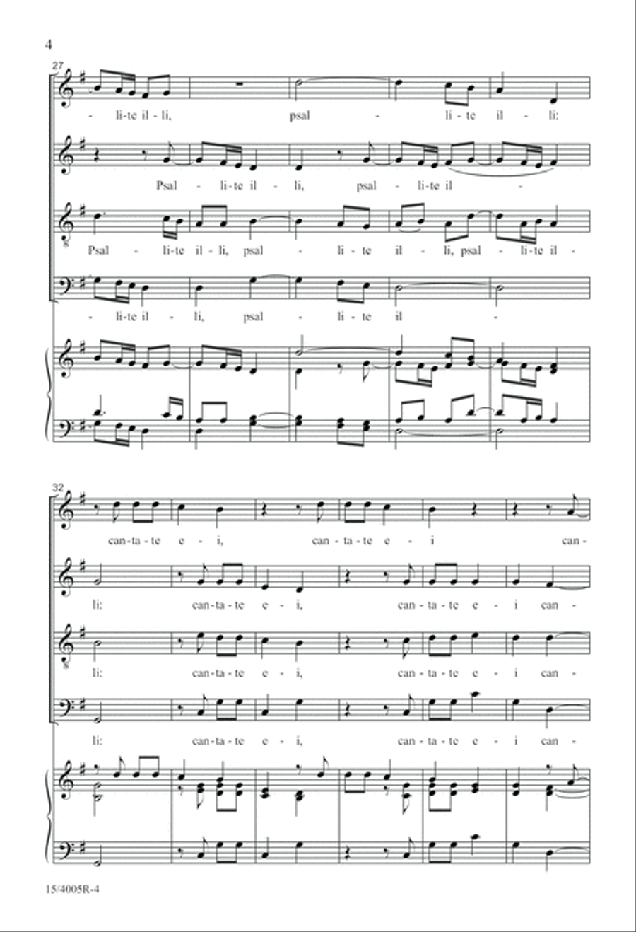 Exsultate Justi in Domino (Digital Download) 4-Part scores gallery preview page 4