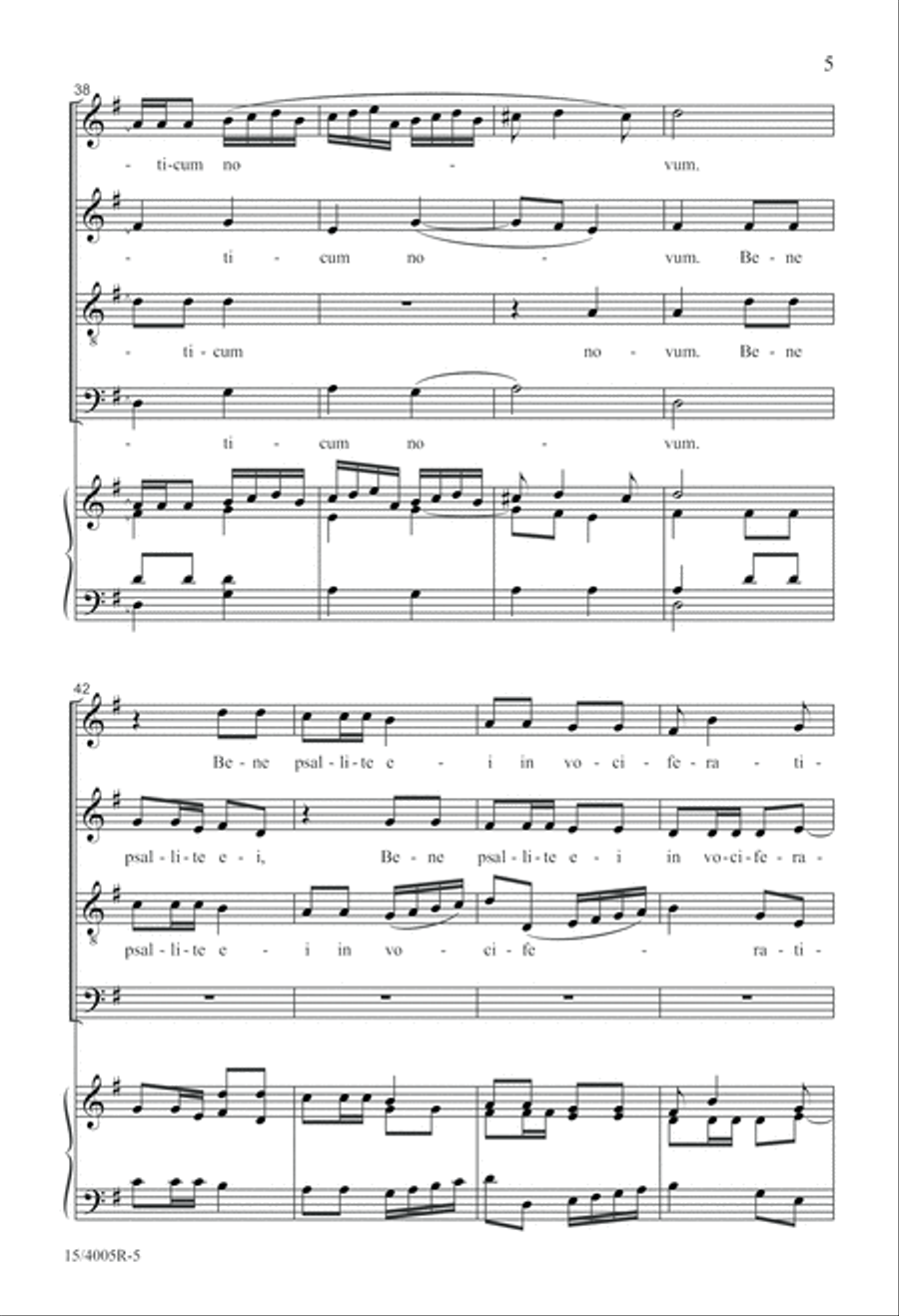 Exsultate Justi in Domino (Digital Download) 4-Part scores gallery preview page 5