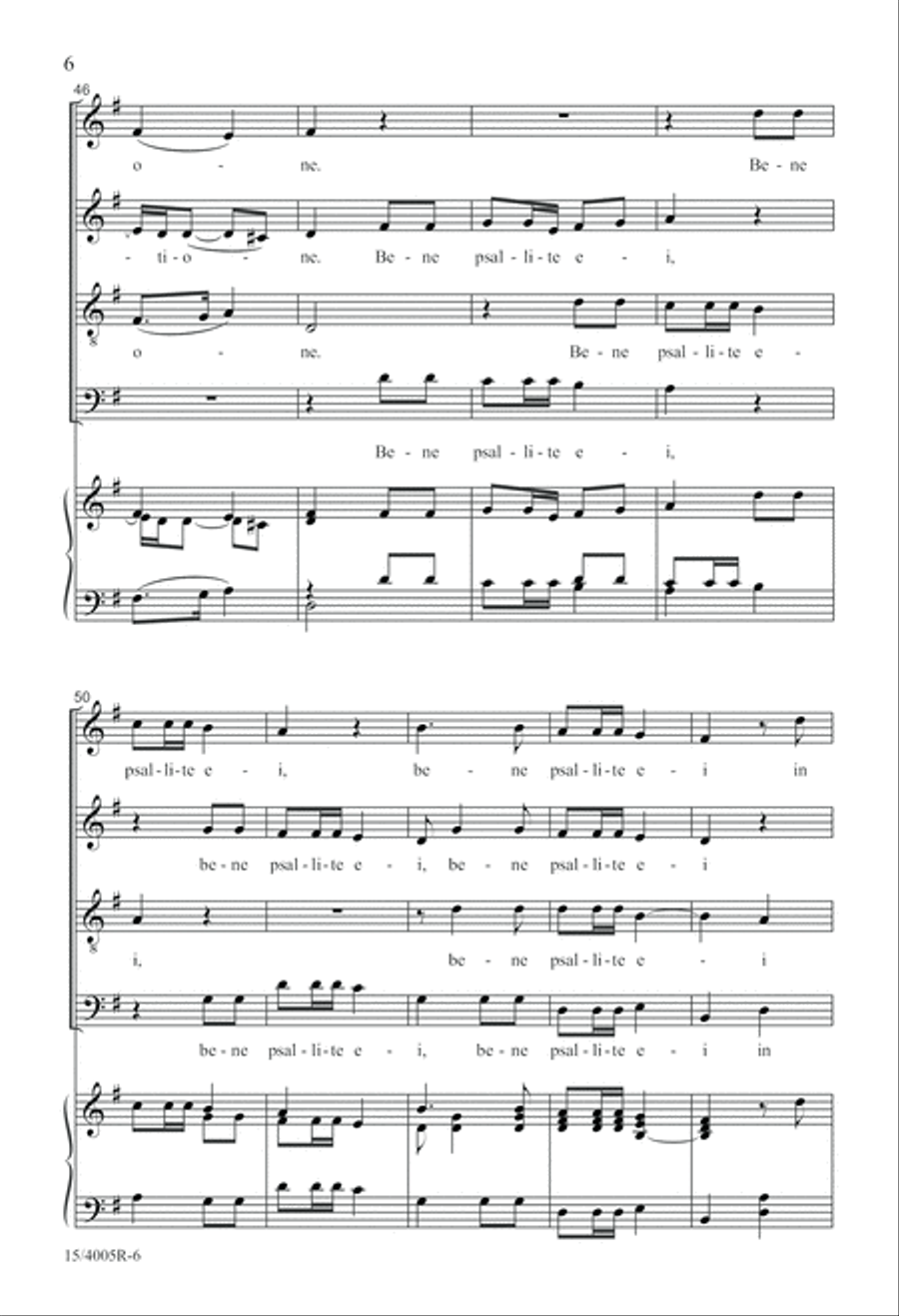 Exsultate Justi in Domino (Digital Download) 4-Part scores gallery preview page 6