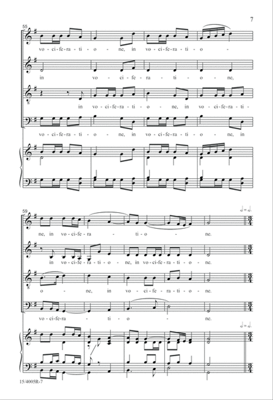 Exsultate Justi in Domino (Digital Download) 4-Part scores gallery preview page 7