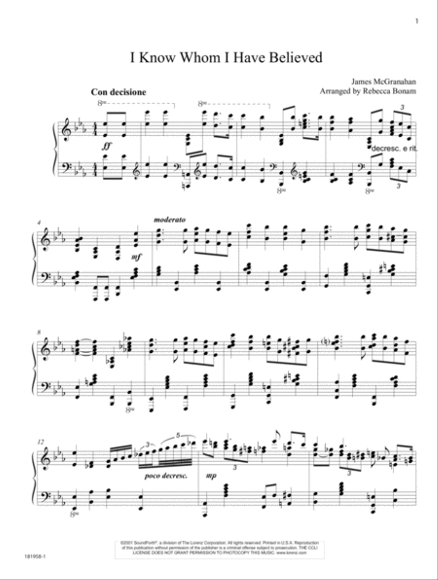 Living for Jesus (Digital Download) Piano Solo scores gallery preview page 3